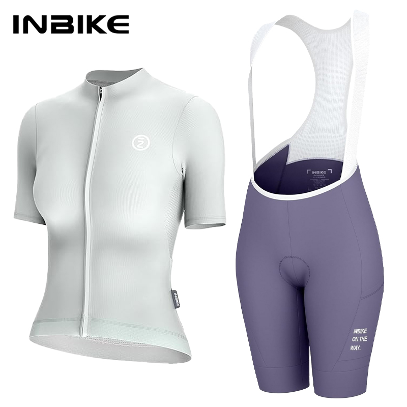 Cycling Bib Shorts - Set da Ciclismo INBIKE per Donne,